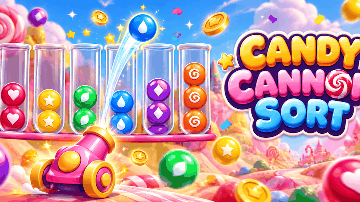 Candy Cannon Sort gameplay screenshot
