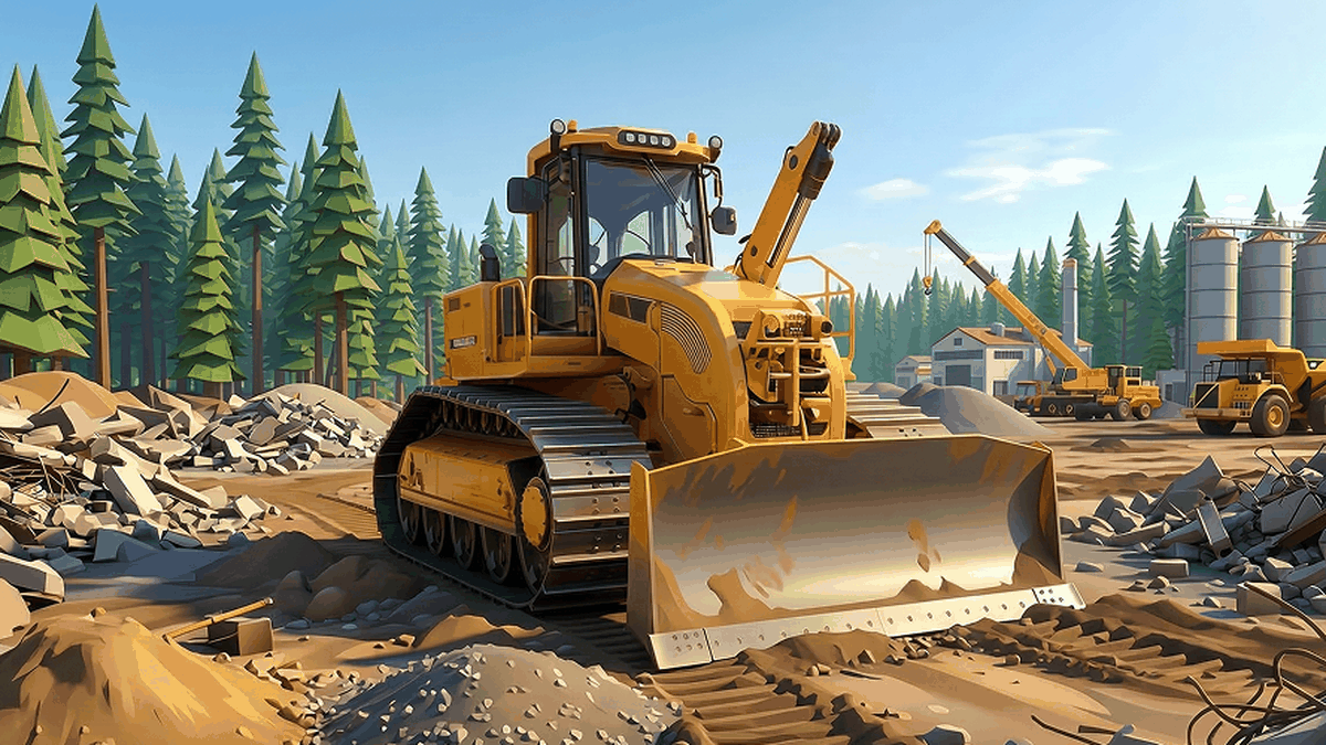 Bulldozer Master: Crush & Mine gameplay screenshot